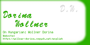 dorina wollner business card